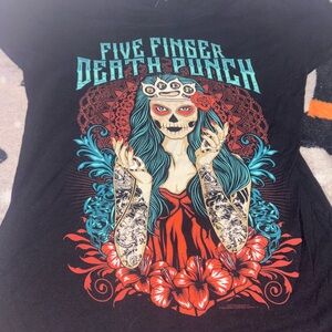 Gildan Black Tee with Teal Graphic